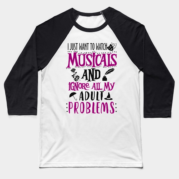 Musicals! Baseball T-Shirt by KsuAnn